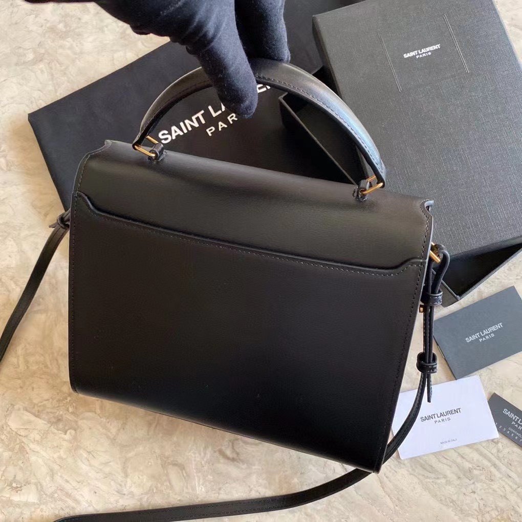 Saint Laurent Cassandra Medium Bag In Black Suede