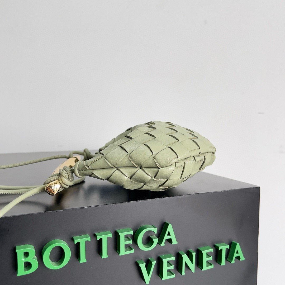 Bottega Veneta Sardine Mini Bag in Travertine Intrecciato Lambskin