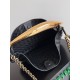 Bottega Veneta Sardine Small Bag with Chain in Black Lambskin