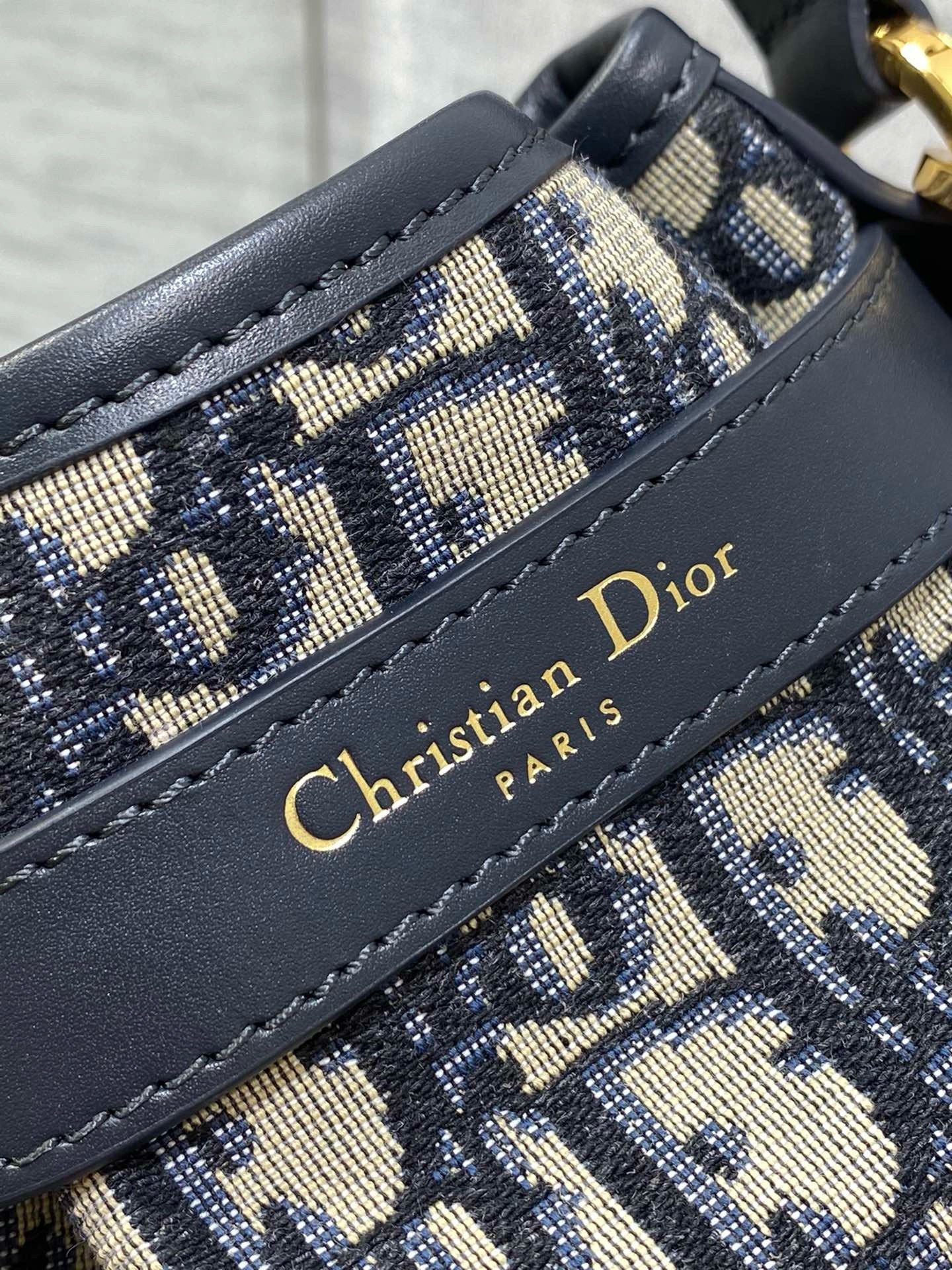 Dior C'est Small Bag in Blue Oblique Jacquard