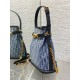 Dior C'est Medium Bag in Blue Denim Oblique Jacquard