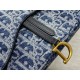 Dior Saddle Chain Pouch in Blue Denim Oblique Jacquard