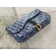 Dior Saddle Chain Pouch in Blue Denim Oblique Jacquard