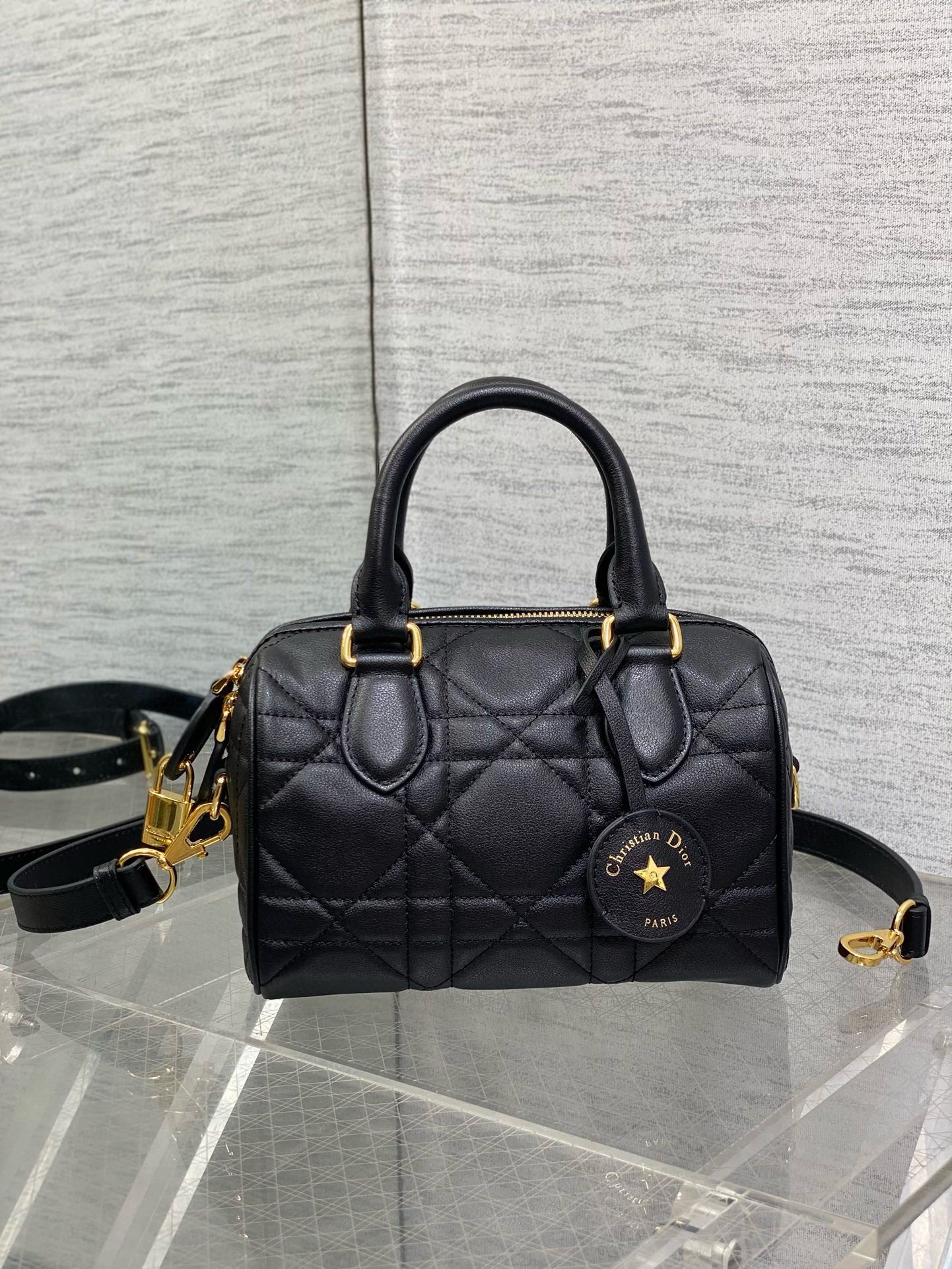 Dior Groove 20 Bag in Black Macrocannage Calfskin