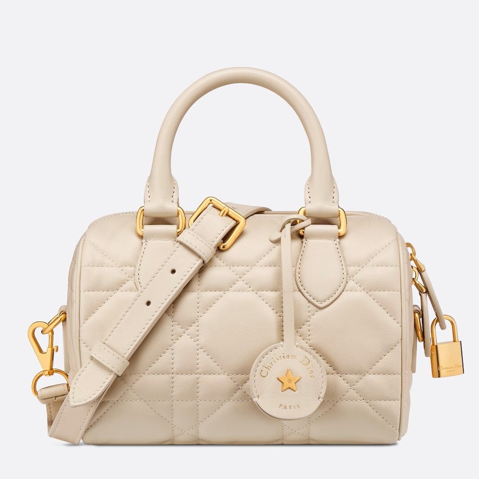 Dior Groove 20 Bag in Dusty Ivory Macrocannage Calfskin