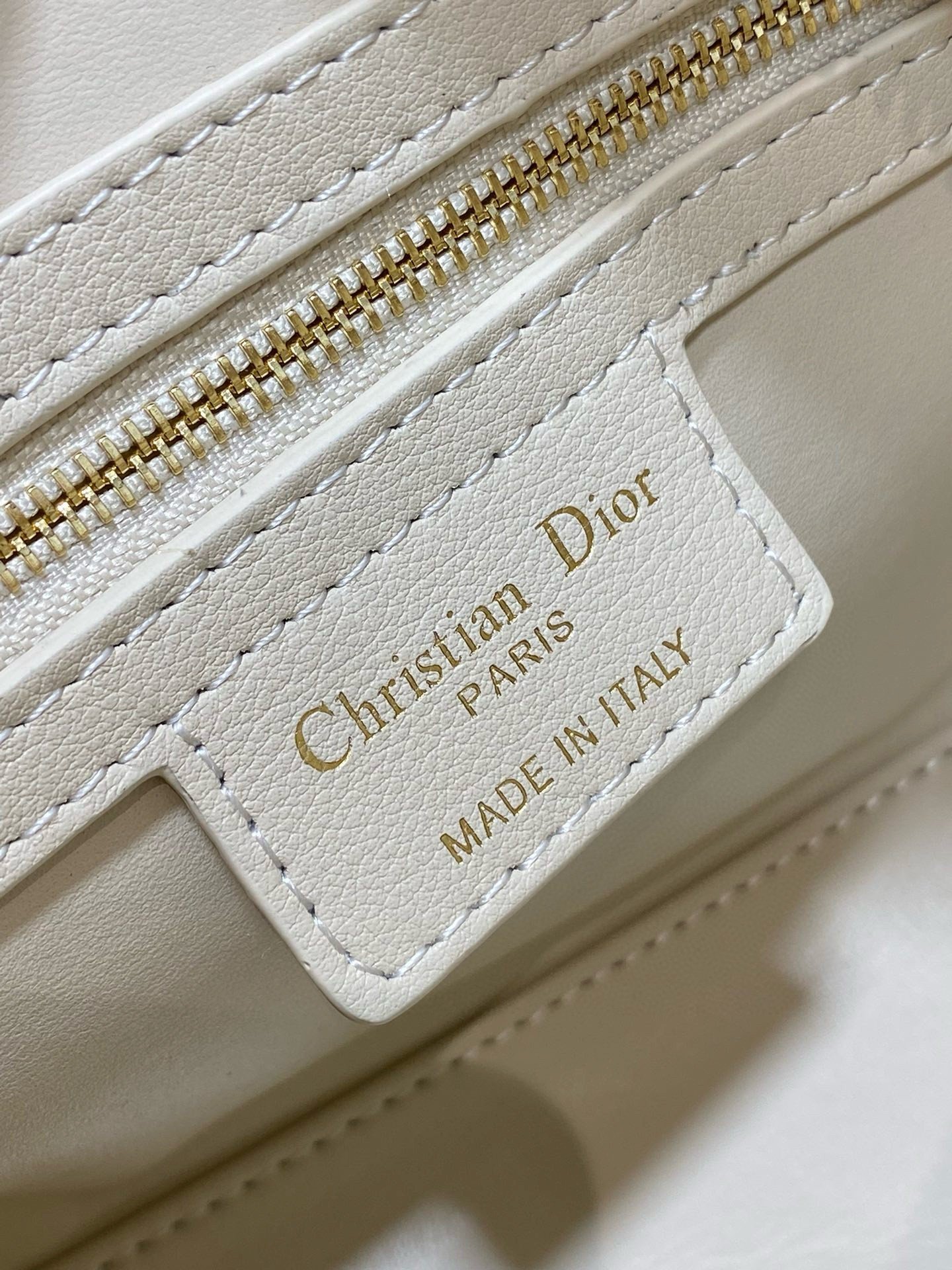 Dior Groove 20 Bag in Dusty Ivory Macrocannage Calfskin