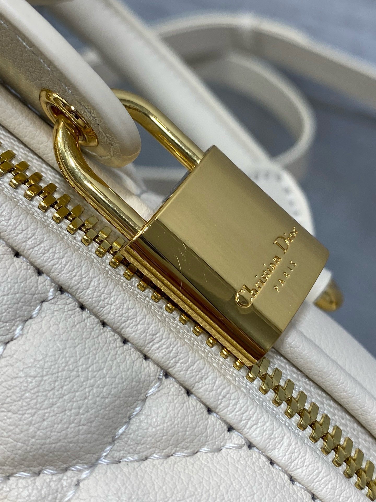 Dior Groove 20 Bag in Dusty Ivory Macrocannage Calfskin