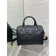 Dior Groove 25 Bag in Black Macrocannage Calfskin