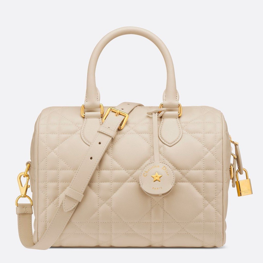 Dior Groove 25 Bag in Dusty Ivory Macrocannage Calfskin