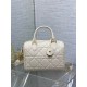 Dior Groove 25 Bag in Dusty Ivory Macrocannage Calfskin