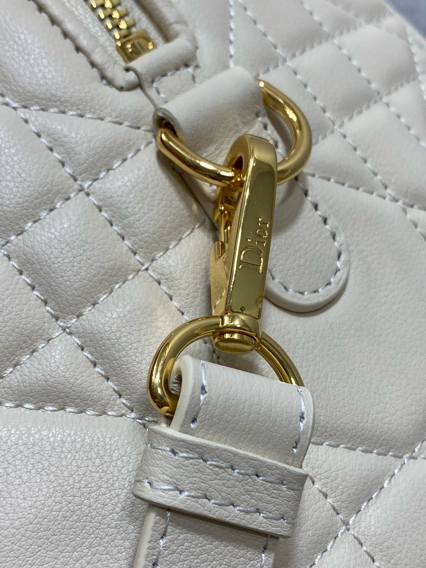 Dior Groove 25 Bag in Dusty Ivory Macrocannage Calfskin