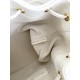 Dior Small Jolie Bucket Bag in White Macrocannage Lambskin