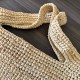 Loewe Slit Tote Bag in Raffia and Calfskin