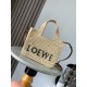 Loewe Small LOEWE Font Tote in Natural Raffia