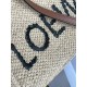 Loewe Small LOEWE Font Tote in Natural Raffia