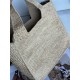 Loewe Small LOEWE Font Tote in Natural Raffia