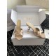 Dior Tribales Heeled Slide Sandals in Nude Satin