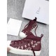 Dior Walk'N'Dior Mid-top Sneakers In Bordeaux Oblique Canvas