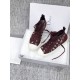 Dior Walk'N'Dior Mid-top Sneakers In Bordeaux Oblique Canvas