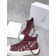 Dior Walk'N'Dior Mid-top Sneakers In Bordeaux Oblique Canvas