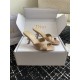 Dior Tribales Heeled Slide Sandals in Nude Suede and Strass