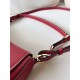 Valentino Garavani Ohval Small Shoulder Bag in Red Calfskin