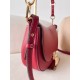 Valentino Garavani Ohval Small Shoulder Bag in Red Calfskin