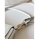 Valentino Garavani Ohval Small Shoulder Bag in White Calfskin