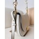 Valentino Garavani Ohval Small Shoulder Bag in White Calfskin