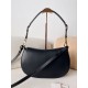 Valentino Garavani Ohval Medium Shoulder Bag in Black Calfskin