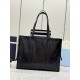 Prada Large Tote Bag in Black Lambskin