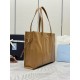 Prada Large Tote Bag in Brown Lambskin