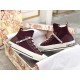 Dior Walk'N'Dior Mid-top Sneakers In Bordeaux Technical Knit