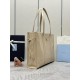 Prada Large Tote Bag in Beige Lambskin