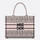 Dior Medium Book Tote Bag in Pink Miss Dior Allover Embroidery