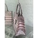 Dior Medium Book Tote Bag in Pink Miss Dior Allover Embroidery