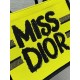 Dior Medium Book Tote Bag in Yellow and Blue Miss Dior Graffiti Embroidery