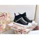 Dior Walk'N'Dior Mid-top Sneakers In Black Technical Knit