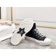 Dior Walk'N'Dior Mid-top Sneakers In Black Technical Knit