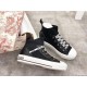 Dior Walk'N'Dior Mid-top Sneakers In Black Technical Knit