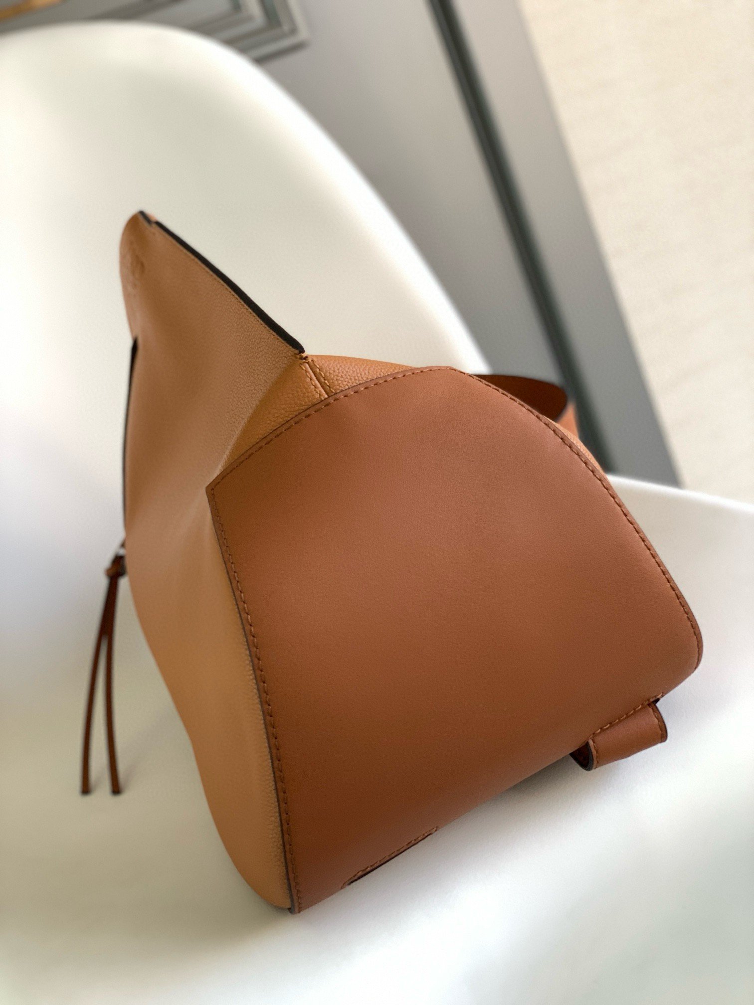 Loewe Anton Sling Bag in Brown Grained Calfskin