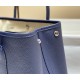 Hermes Garden Party 30 Bag In Blue Saphir Taurillon Leather