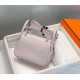 Hermes Lindy Mini Bag In Mauve Pale Clemence Leather PHW