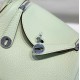 Hermes Lindy Mini Bag In Vert Fizz Clemence Leather PHW