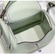 Hermes Lindy Mini Bag In Vert Fizz Clemence Leather PHW