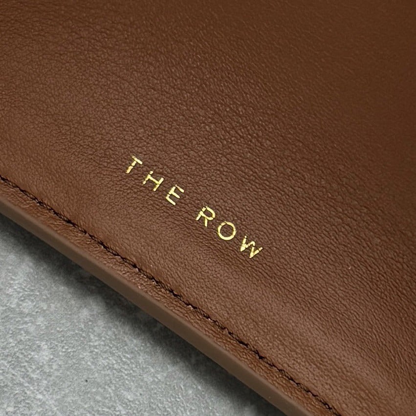 The Row Margaux EW Top Handle Bag in Brown Smooth Calfskin