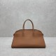 The Row Margaux EW Top Handle Bag in Brown Smooth Calfskin