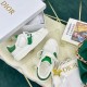 Dior Dior-ID Sneakers In White Leather with Green Strap