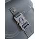 Dior Saddle Backpack with Flap in Grey Grained Calfskin