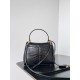 Balenciaga Rodeo Mini Bag in Black Crocodile Embossed Calfskin